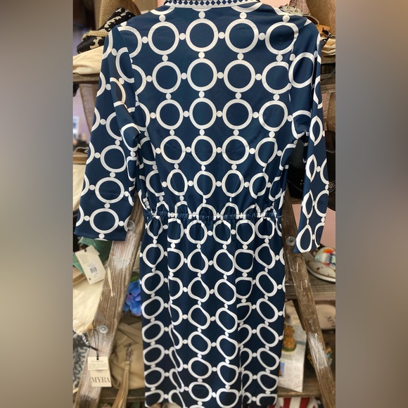 Gretchen Scott Designs Navy and White Checkered Dress - Picture 2 of 3